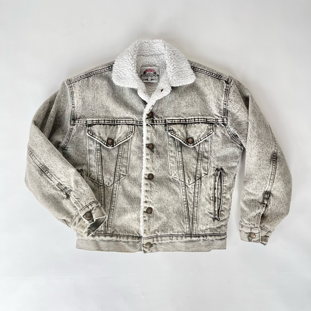 Levi's vintage faded black Sherpa-Lined Denim Jacket